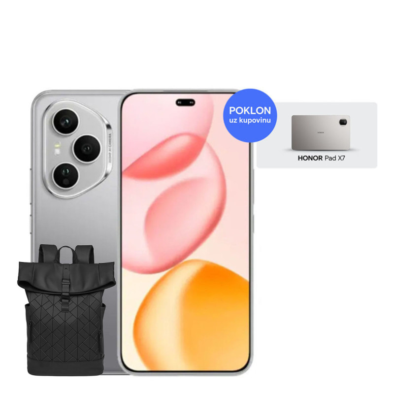 Honor Smartphone 400 Pro mobilni telefon 5G 12GB 512GB Siva + poklon tablet Honor pad X7 + poklon Honor ranac