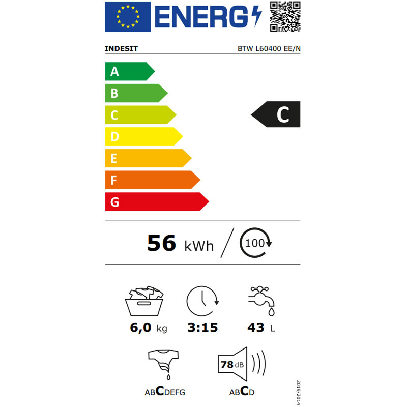 Indesit mašina za pranje veša BTW L60400 EE/N