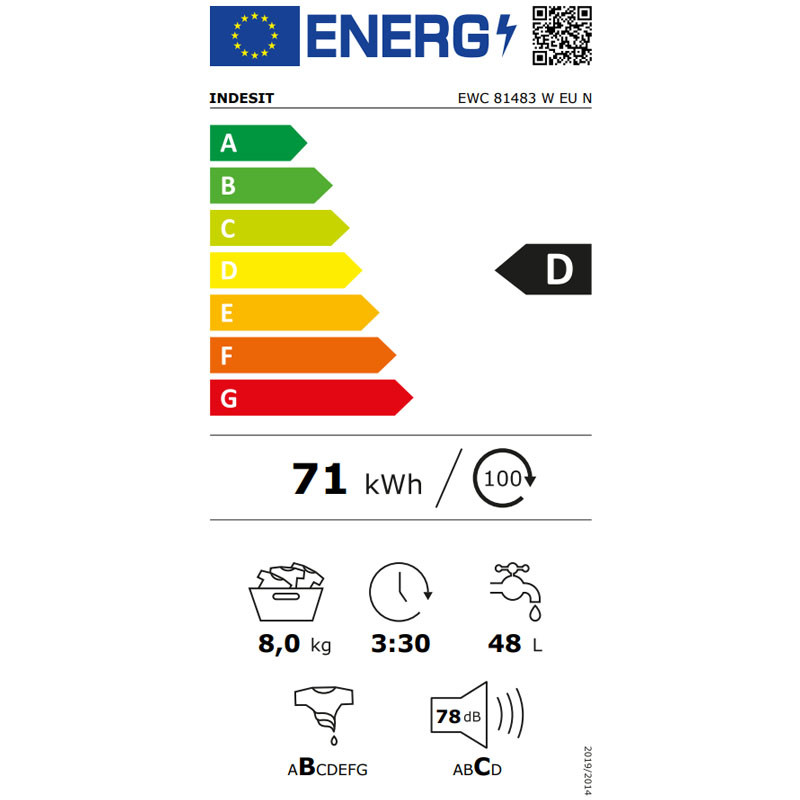 Indesit mašina za pranje veša EWC 81483 W EU N