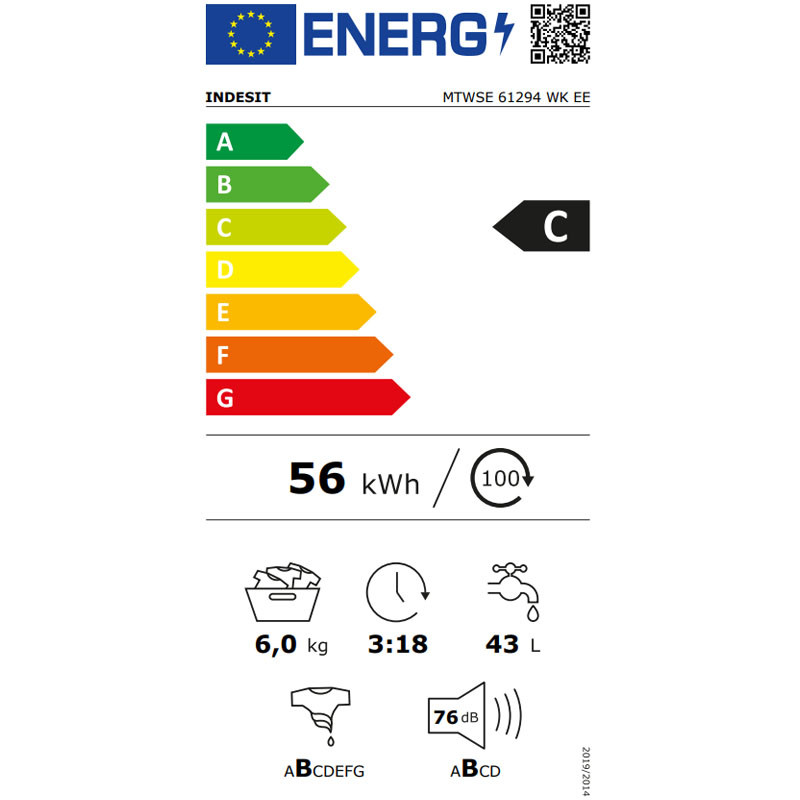 Indesit mašina za pranje veša MTWSE 61294 WK EE