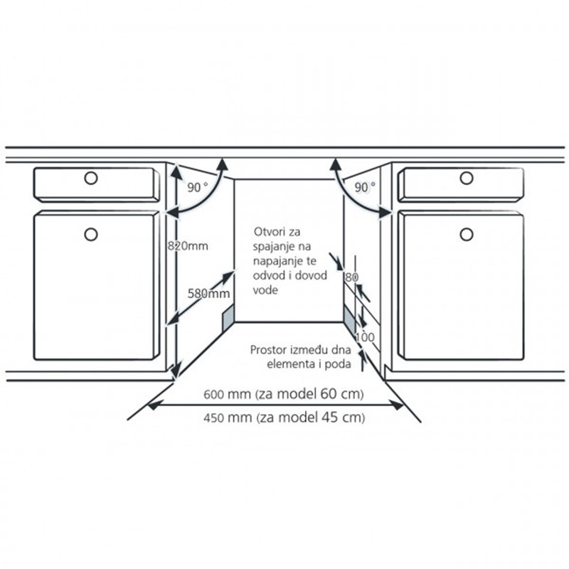 Kon?ar ugradna mašina za pranje sudova PP60IM5 