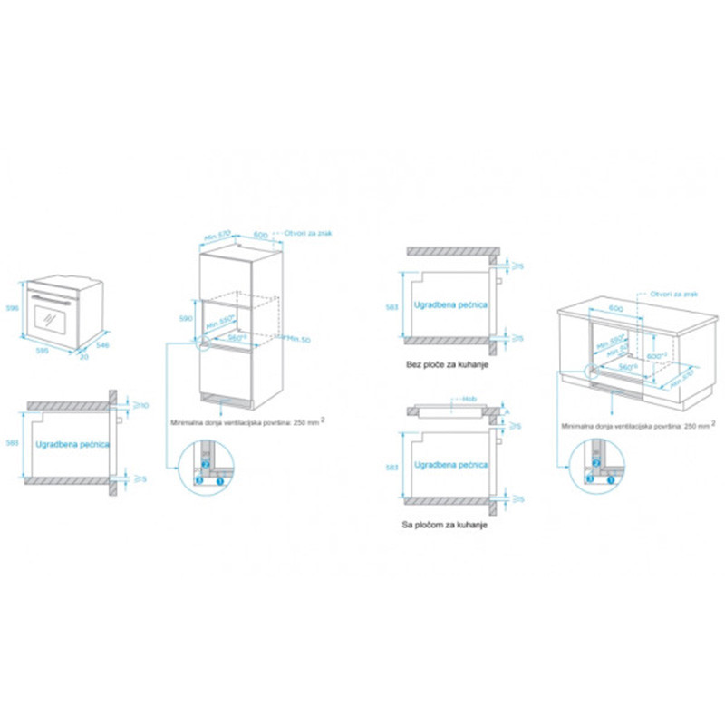 Kon?ar ugradna rerna UPV7215TM 