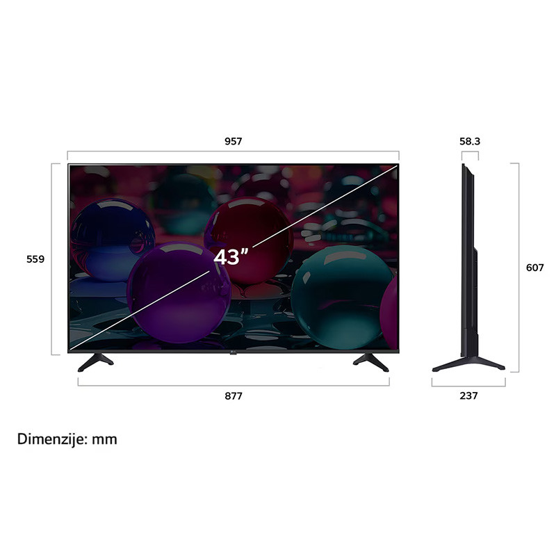 LG LED televizor 43UA73003LA Smart