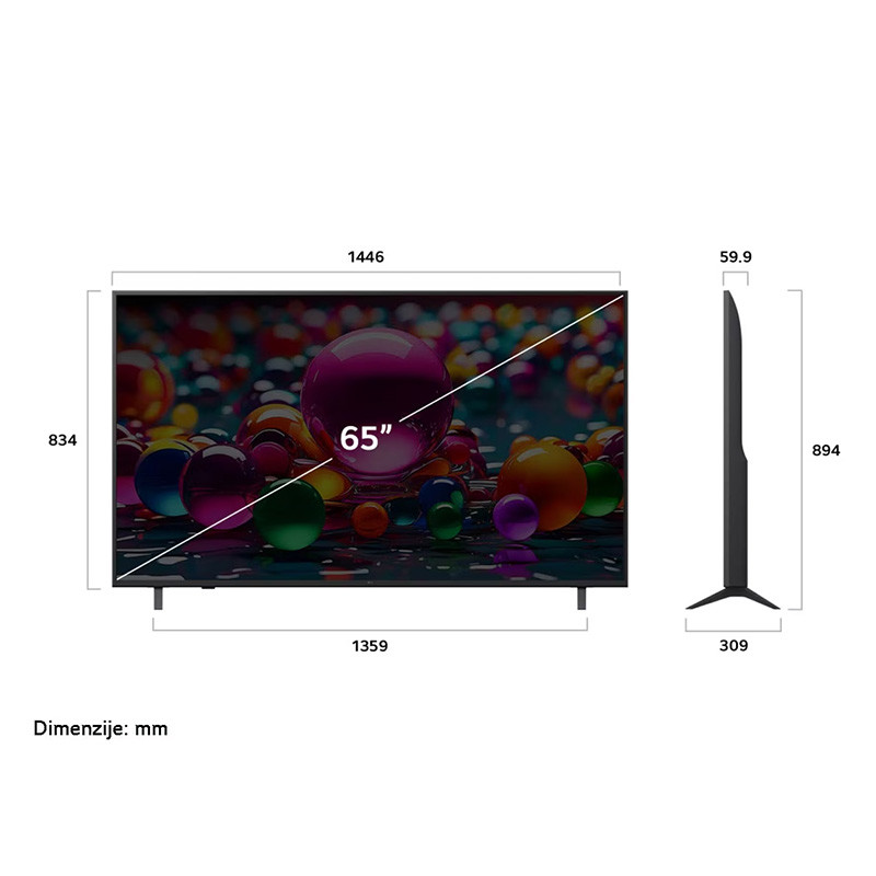 LG LED televizor 65UA74003LB Smart