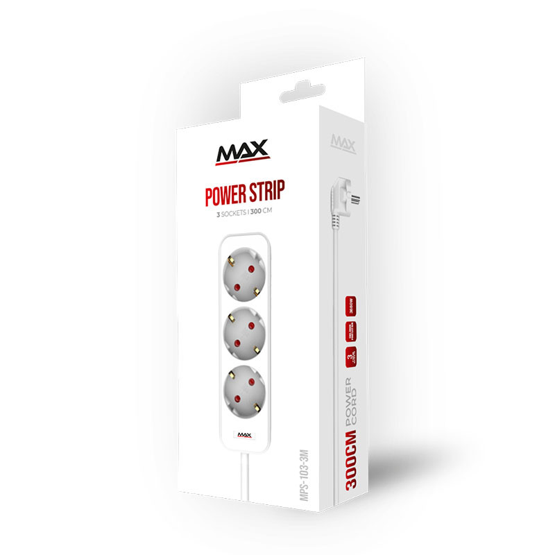 Max produžni kabl sa 3 uti?nice 3m
