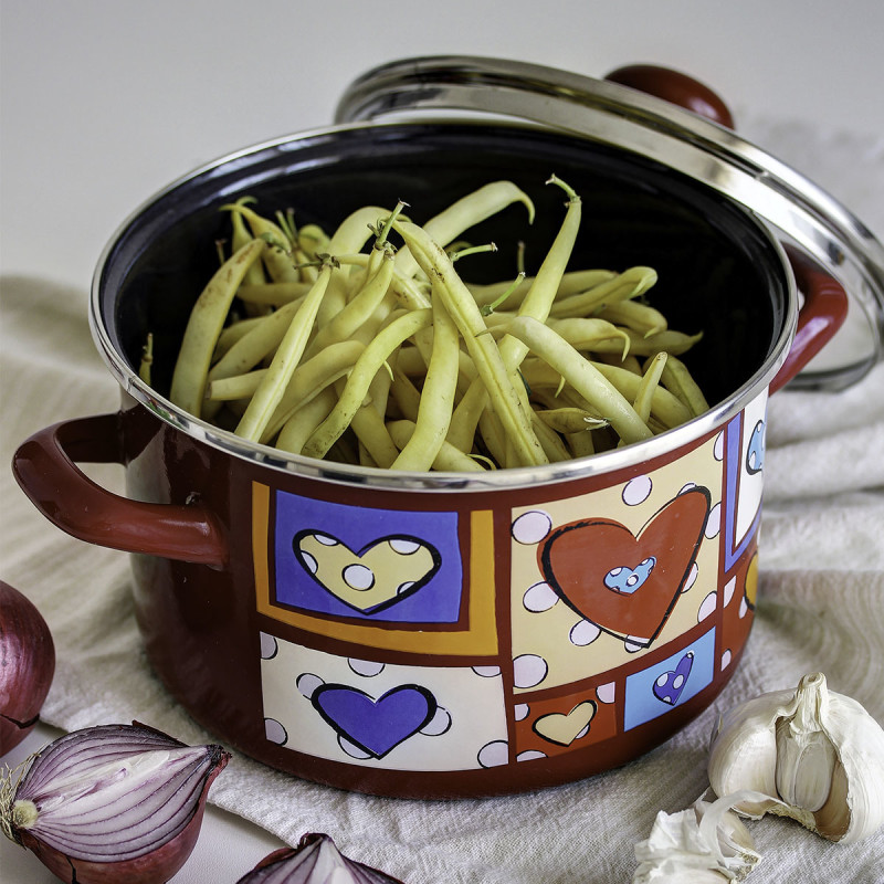Metalac duboka šerpa HAPPY HEARTS 22cm/5lit