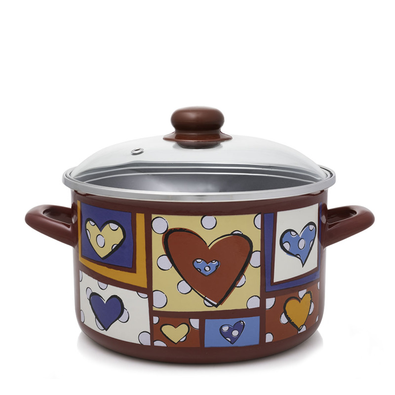 Metalac duboka šerpa HAPPY HEARTS 22cm/5lit