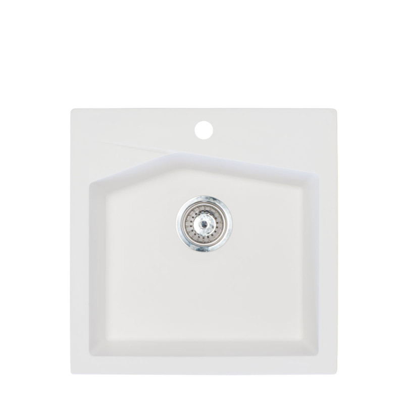 Metalac granitna usadna sudopera xLinea 50 bela 500x500 ø90