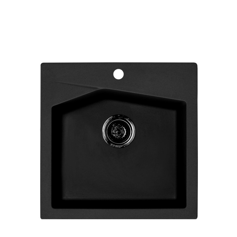 Metalac granitna usadna sudopera xLinea 50 crna 500x500 ø90