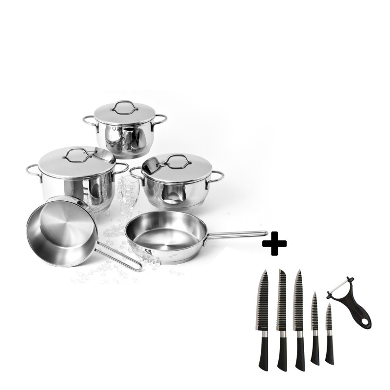 Metalac inox set GRACIA 5/1 + poklon Sigma set noževa 5/1 i ljuštilica HL-1009