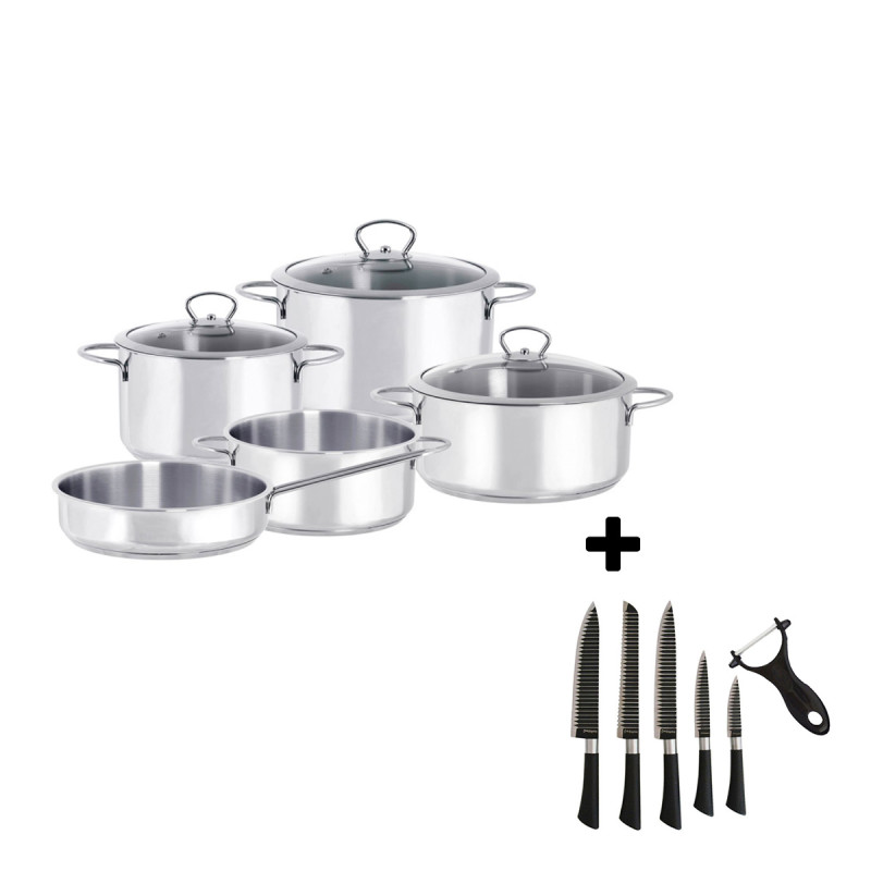 Metalac inox set KULINARIA 5/1 + poklon Sigma set noževa 5/1 i ljuštilica HL-1009