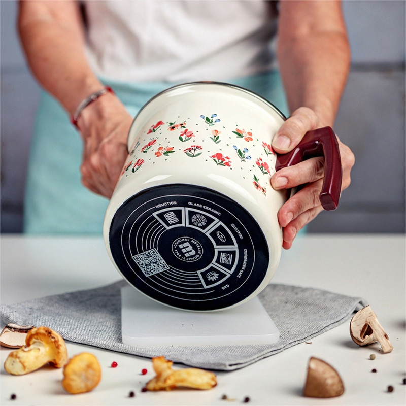 Metalac lon?e za mleko CVETNA RADOST 14cm/1,9lit