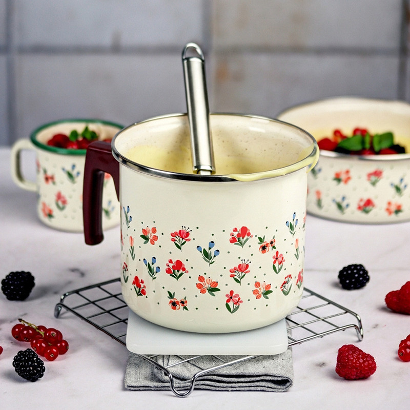 Metalac lon?e za mleko CVETNA RADOST 14cm/1,9lit