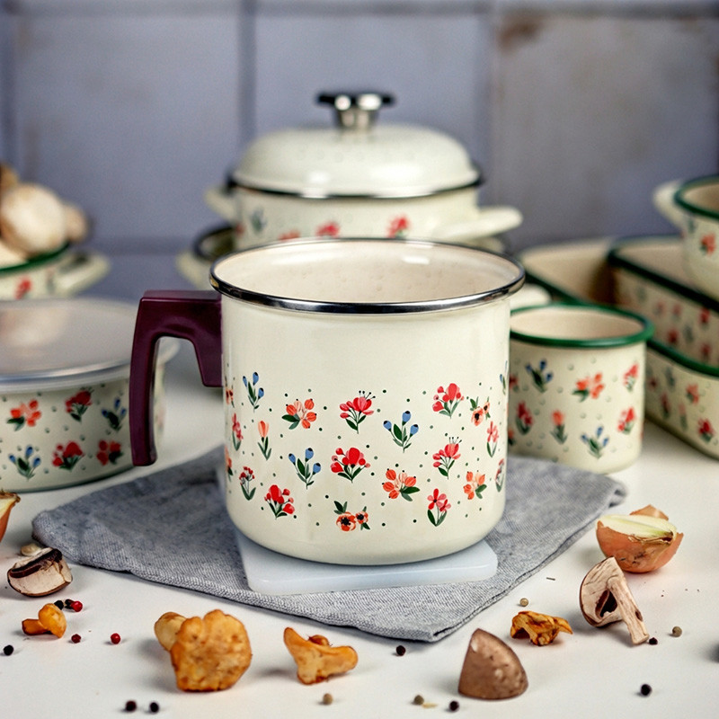 Metalac lon?e za mleko CVETNA RADOST 14cm/1,9lit