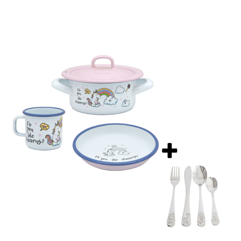 Metalac MINI M dečiji set UNICORN 3/1 + poklon Sigma dečiji escajg ZOO 4/1 FT-KID4