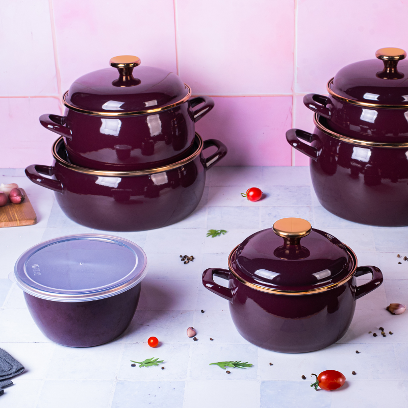 Metalac plitka šerpa Bordo amor 24cm/5lit