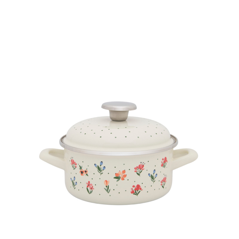 Metalac plitka šerpa CVETNE RADOSTI 16cm/1,5lit