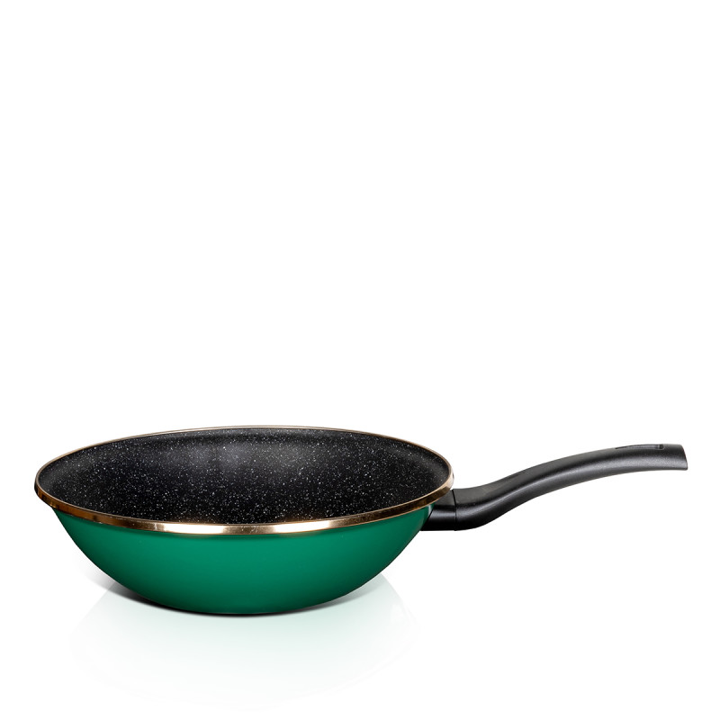 Metalac tiganj wok GRANIT INDUCTION ZELENI 28cm/3,5lit