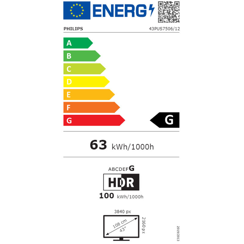 Philips televizor 4K UHD SMART 43PUS7506/12