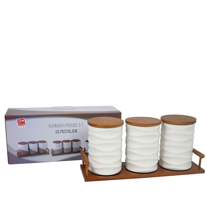 Sigma set kuhinjskih posuda sa postoljem 3/1 JY-240645-3