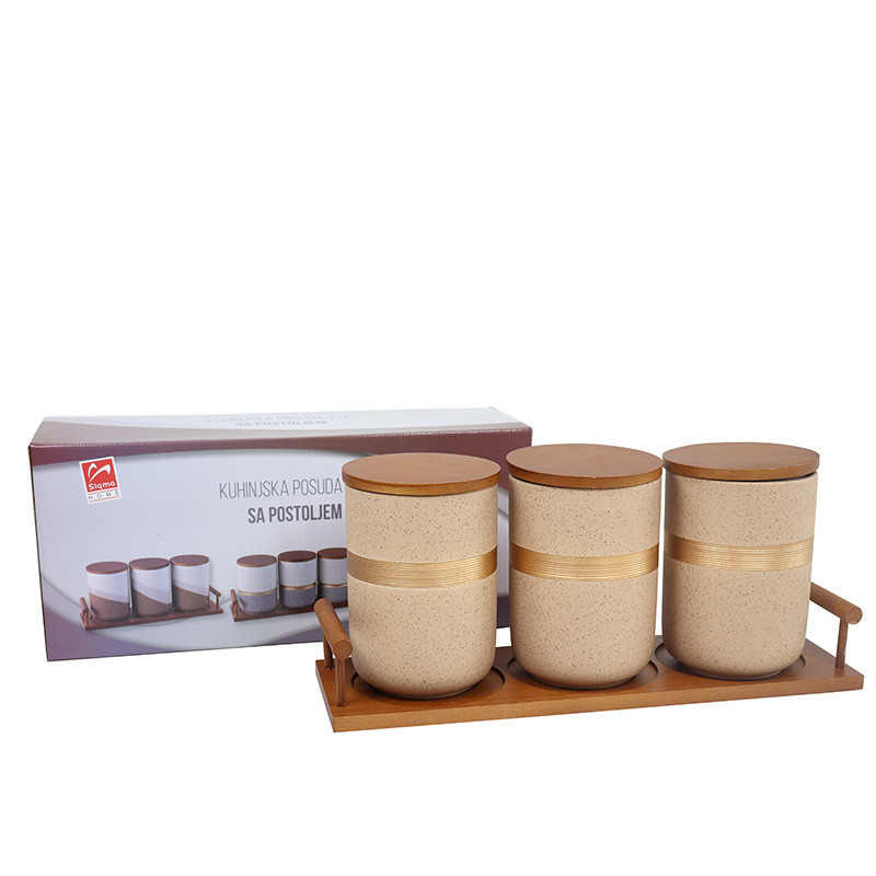 Sigma set kuhinjskih posuda sa postoljem 3/1 JY-241625-3