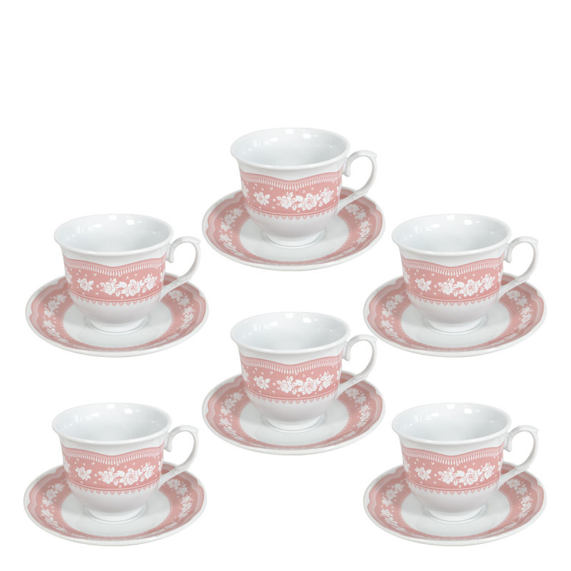 Sigma set šoljica ROZE BORDURA 6/1 YK-160MX-NU