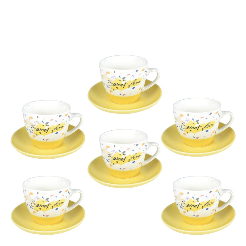 Sigma set šoljica ŽUTE KONFETE 6/1 RXG-N22998B