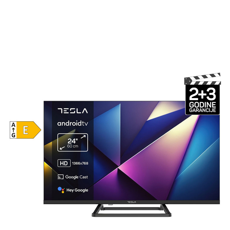 Tesla televizor LED 24E632BHS Smart crna