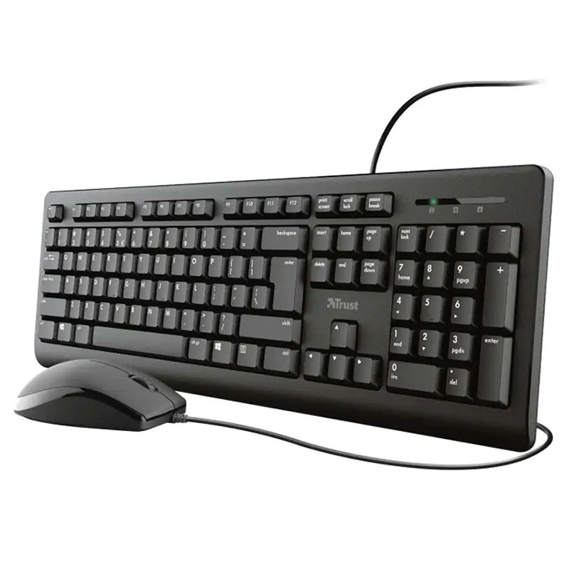 Trust Primo tastatura + miš žicni set srb crna
