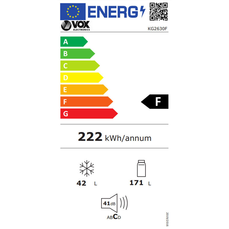 Vox kombinovani frižider KG2630F