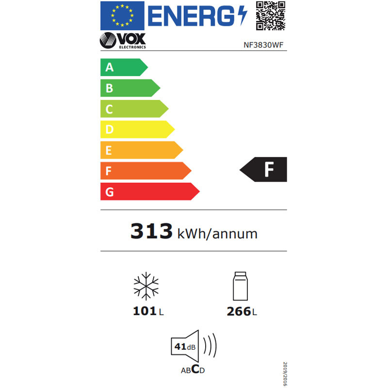 Vox kombinovani frižider NF 3830WF
