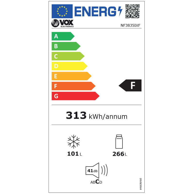 Vox kombinovani frižider NF 3835 IXF