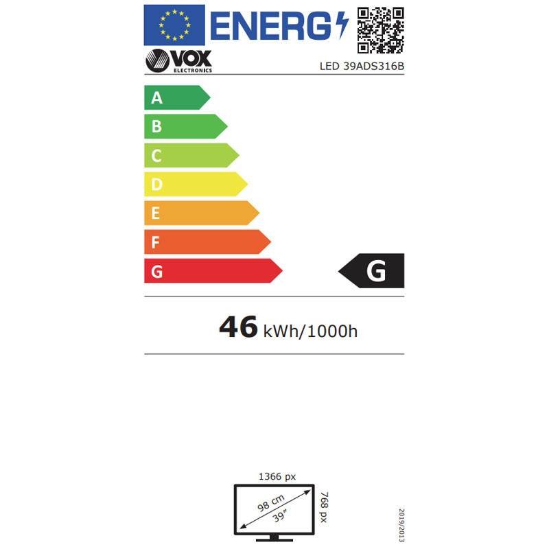 Vox televizor 39ADS316B