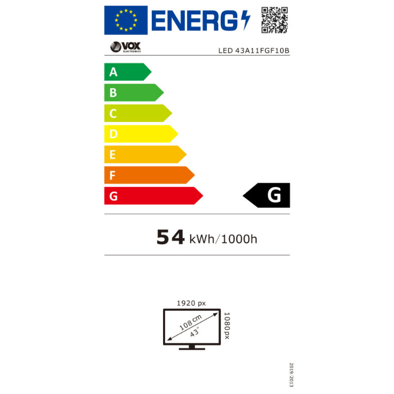 Vox televizor 43A11FGF10B LED Smart