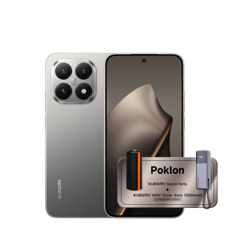 Xiaomi 15T Smartphone 12GB 512GB sivi + poklon Xiaomi Sound party + Power bank 165 W