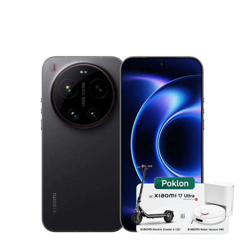 Xiaomi 17 ULTRA Smartphone 16GB 512GB Crna + poklon ili Xiaomi Electric Scooter 6 Lite ili Xiaomi Robot Vacuum H40