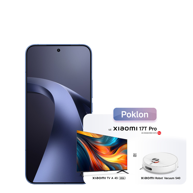 Xiaomi 17T Pro Smartphone 12GB 512GB plava + poklon Xiaomi TV A 43 2026 ili Xiaomi Robot Vacuum S40