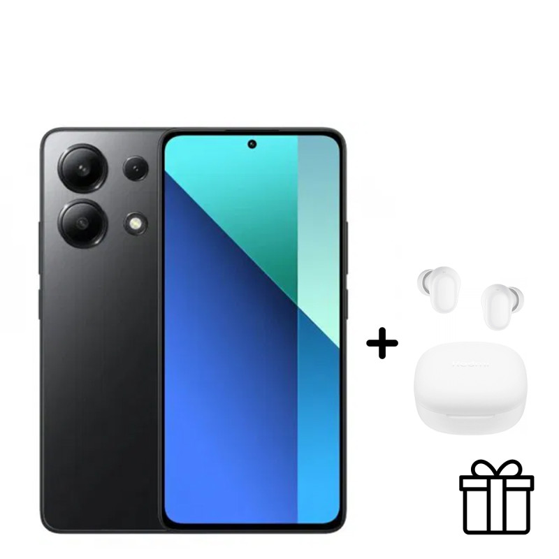 Xiaomi Redmi Note 13 mobilni telefon 6GB 128GB crna + poklon slušalice bubice Xiaomi Redmi Buds Play bele