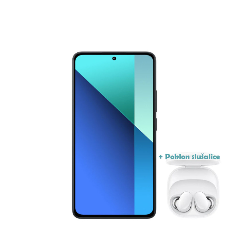 Xiaomi Redmi Note 13 mobilni telefon 8GB 256GB crna + poklon slušalice