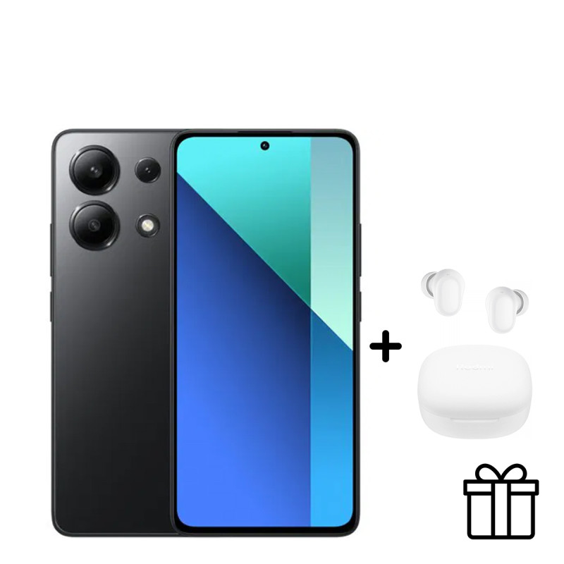 Xiaomi Redmi Note 13 mobilni telefon 8GB 256GB crna + poklon slušalice bubice Xiaomi Redmi Buds Play bele