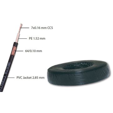 MAXPRO LINE Kabl RG174+2x0.5 CU 100m STAR