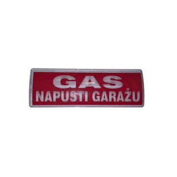 COFEM Svetleci panel Gas - jednostrani + nalepnica GAS NAPUSTI GARAŽU