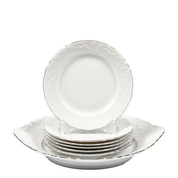 Rococo set za kolače 7/1 poljski porcelan