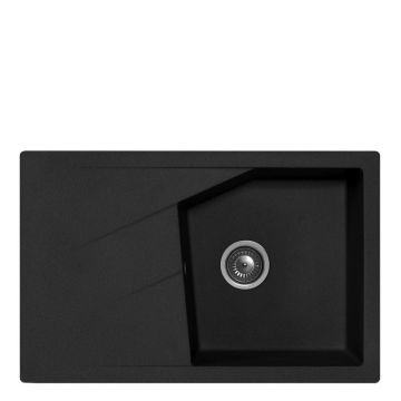 Metalac granitna usadna sudopera xLinea Plus crna 780x500 Ø90