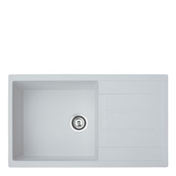 Metalac granitna usadna sudopera xAtos Mega Bela 860x500 Ø90