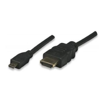 E-GREEN Kabl HDMI (M) - HDMI Mikro-D (M) 1.5m crni