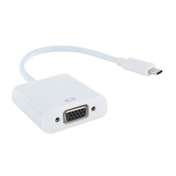 E-GREEN Adapter USB 3.1 tip C (M) - VGA (F) beli