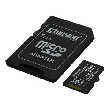 KINGSTON Memorijska kartica U1 V10 SDXC 64GB Canvas Select Plus G3 150R SDCS3/64GB + adapter