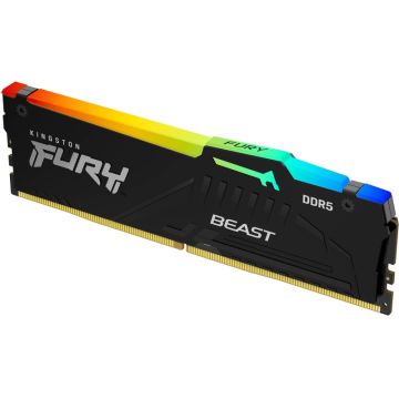 KINGSTON DIMM DDR5 16GB 5600MT/s KF556C40BBA-16 Fury Beast Black RGB XMP