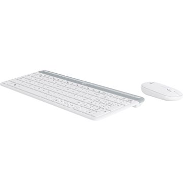 LOGITECH MK470 MK470 Wireless Desktop US bela tastatura + miš